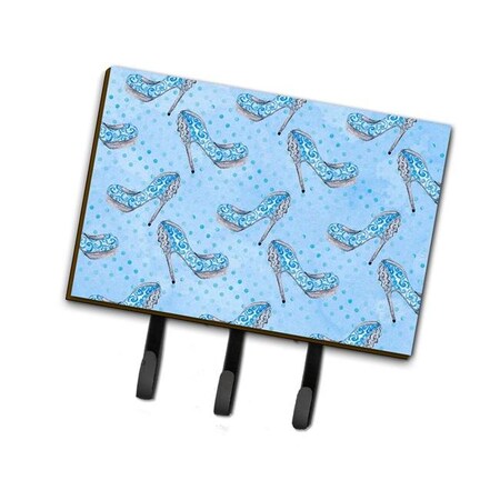 Carolines Treasures Carolines Treasures BB7554TH68 Watercolor Cinderella Shoe in Blue Leash or Key Holder; 6 x 2 x 9 in. BB7554TH68